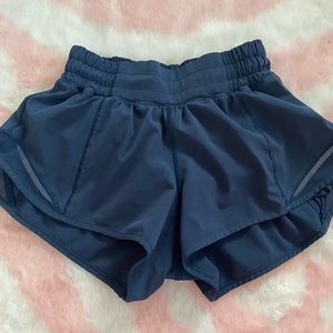 Navy Blue Lululemon hotty hot shorts